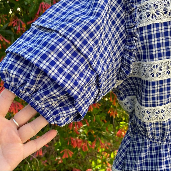 Cottagecore Plaid Prairie Country Vintage Dress - Picture 7 of 16